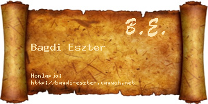 Bagdi Eszter névjegykártya